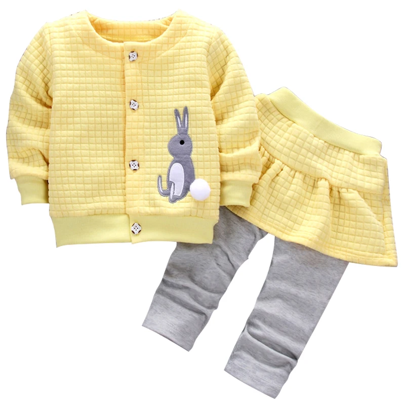 

2Piece Sets Spring Autumn Baby Girl Outfits Clothes Korean Fashion Cartoon Cute Tops+Pants Children Boutique Clothing BC1275