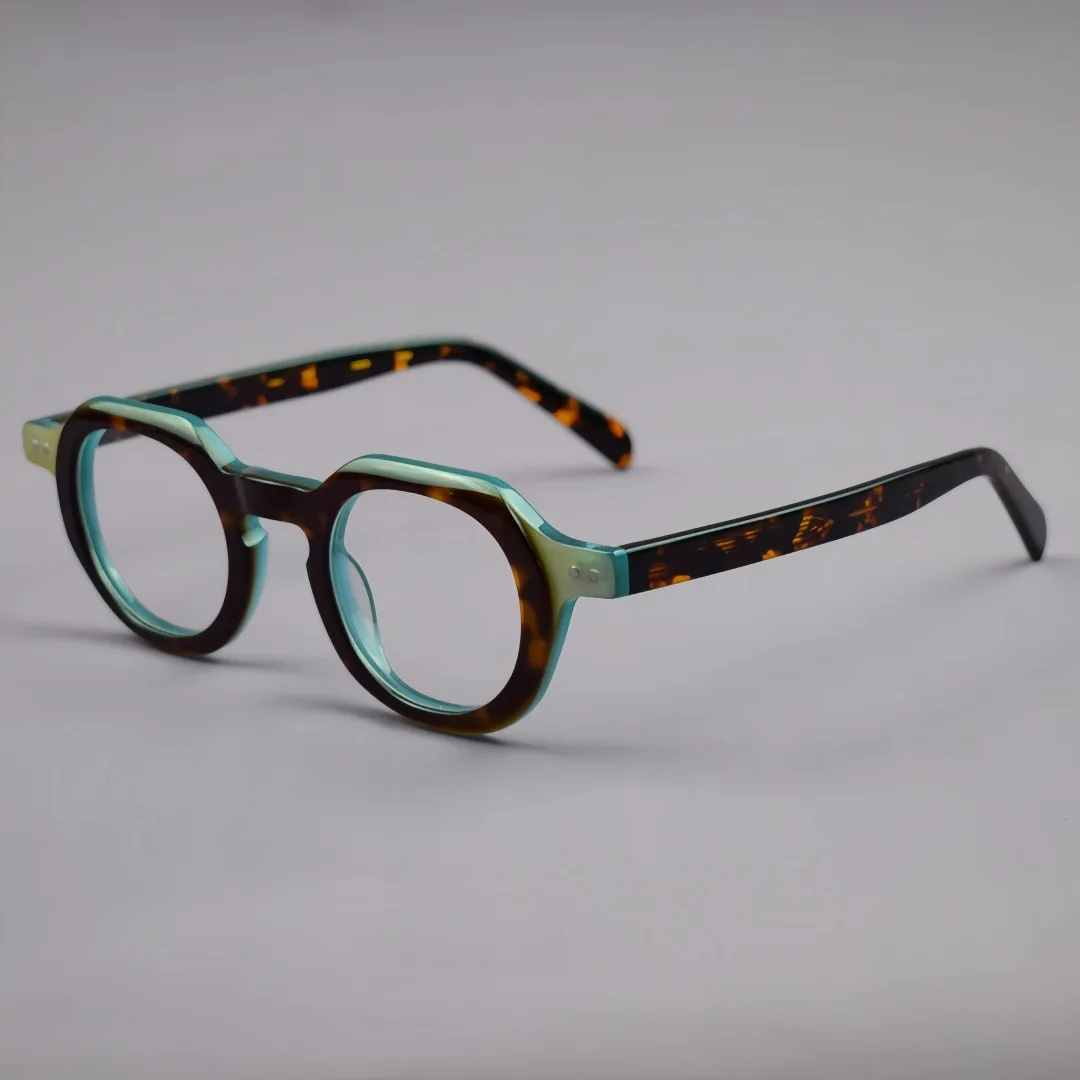 

Новые ацетатные очки ручной работы в толстой оправе, унисекс, ретро черепаховый узор, линзы по рецепту с фильтром синего света