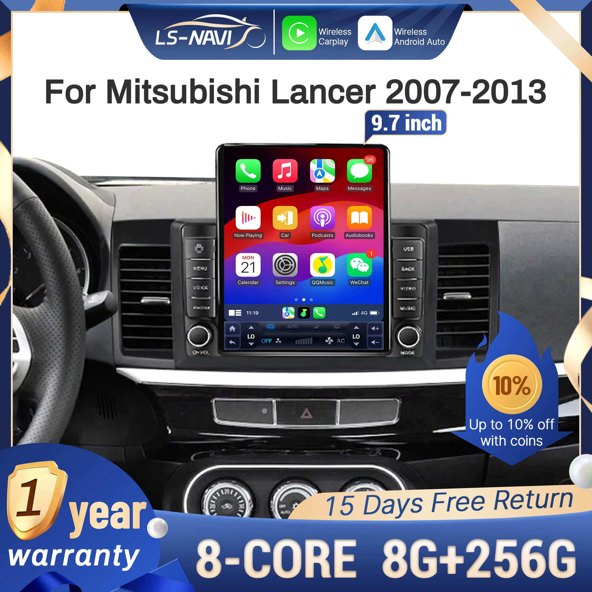 9.7Inch Android 14 … - image