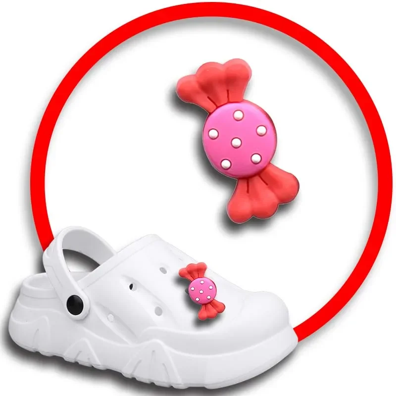 Candy-abalorios vegetarianos para zapatos, sandalias Crocs, zuecos para mujer, alfileres, accesorios para decoraciones de zapatos, insignias para hombres, accesorios para zapatos para niños