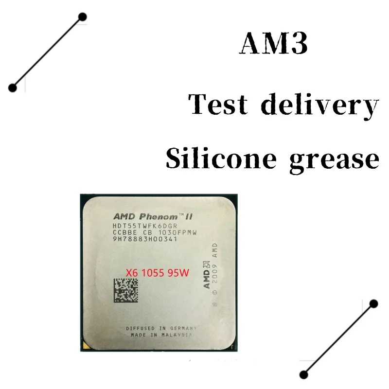 

AMD Phenom II X6 1055T 1055 2.8G Used 95W Six-Core CPU HDT55TWFK6DGR Socket AM3