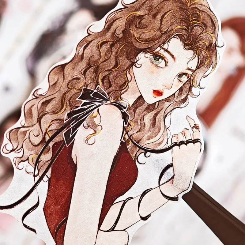 Xingxing Cool Lovely Girl Die Cut PET Washi Tapes Craft Supplies DIY Scrapbooking Card Making Plan Sticker