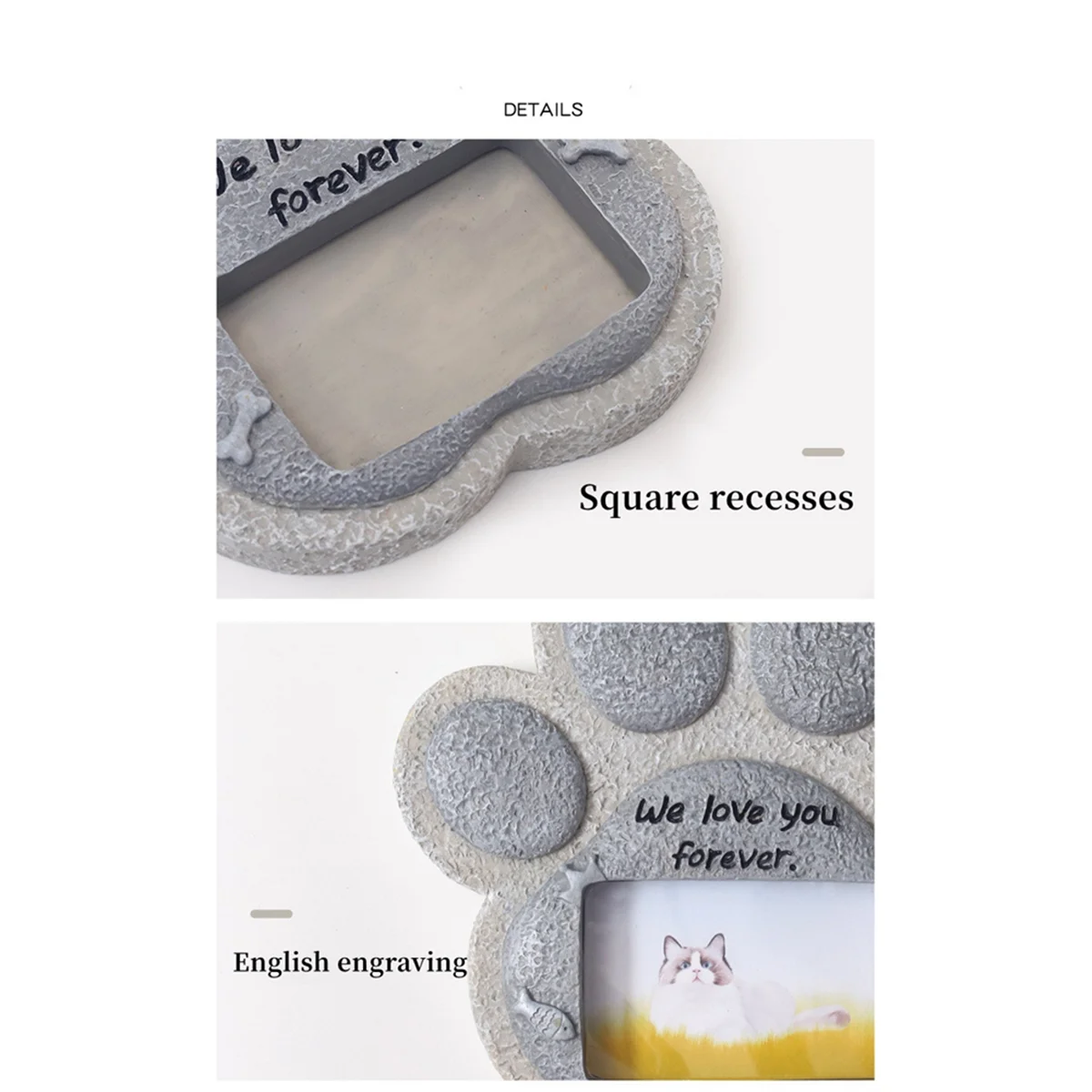 

A72T Pet Cat Tombstone Creatives Resin Simulation Memorial Stone Cat Tombstone Small Animal Sacrifice Monument Ornaments