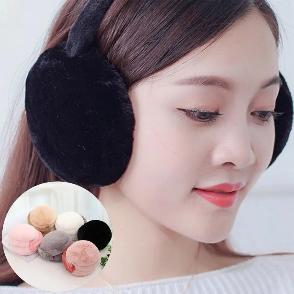 

Warm Plush Solid Color Ear Earmuffs for Women Winter Ear Warmer Earcaps Earmuffs Ear Protector Earlap Cover Earmuffs Ear Warmer