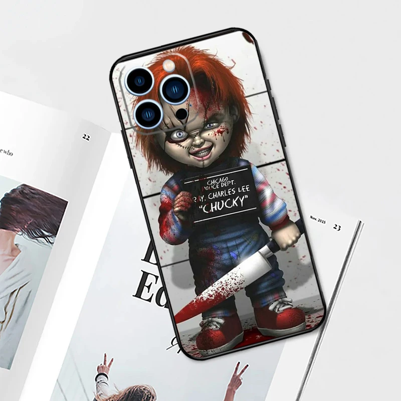 Chucky Doll Horror Movie Case For iPhone 17 Pro Max 14 13 12 11 15 16 Pro Max mini 15 Plus 16e 17 Air Phone Cover view 3