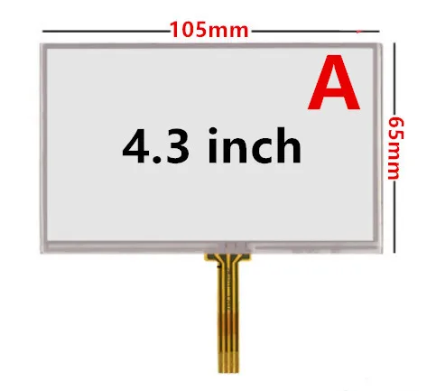 Free Shipping 4.3Inch/5 Inch Universal Resistance Digitizer Touch Screen Panel Glass For GPS Navigation MP3 Replacement Parts