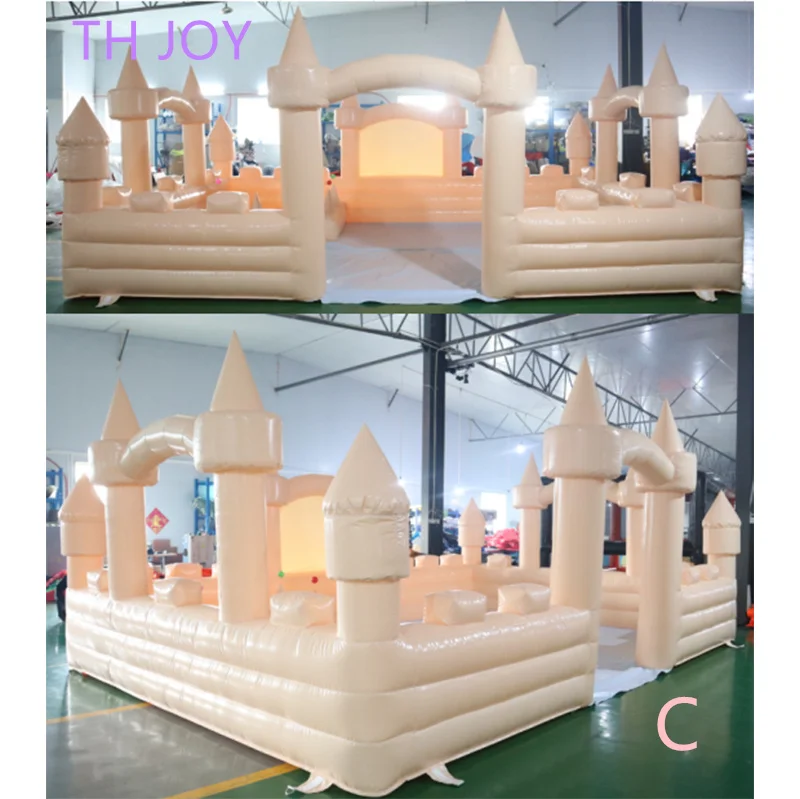 2024 wedding inflatable ball pit, PVC commercial blow up white pink colorful pool for kids