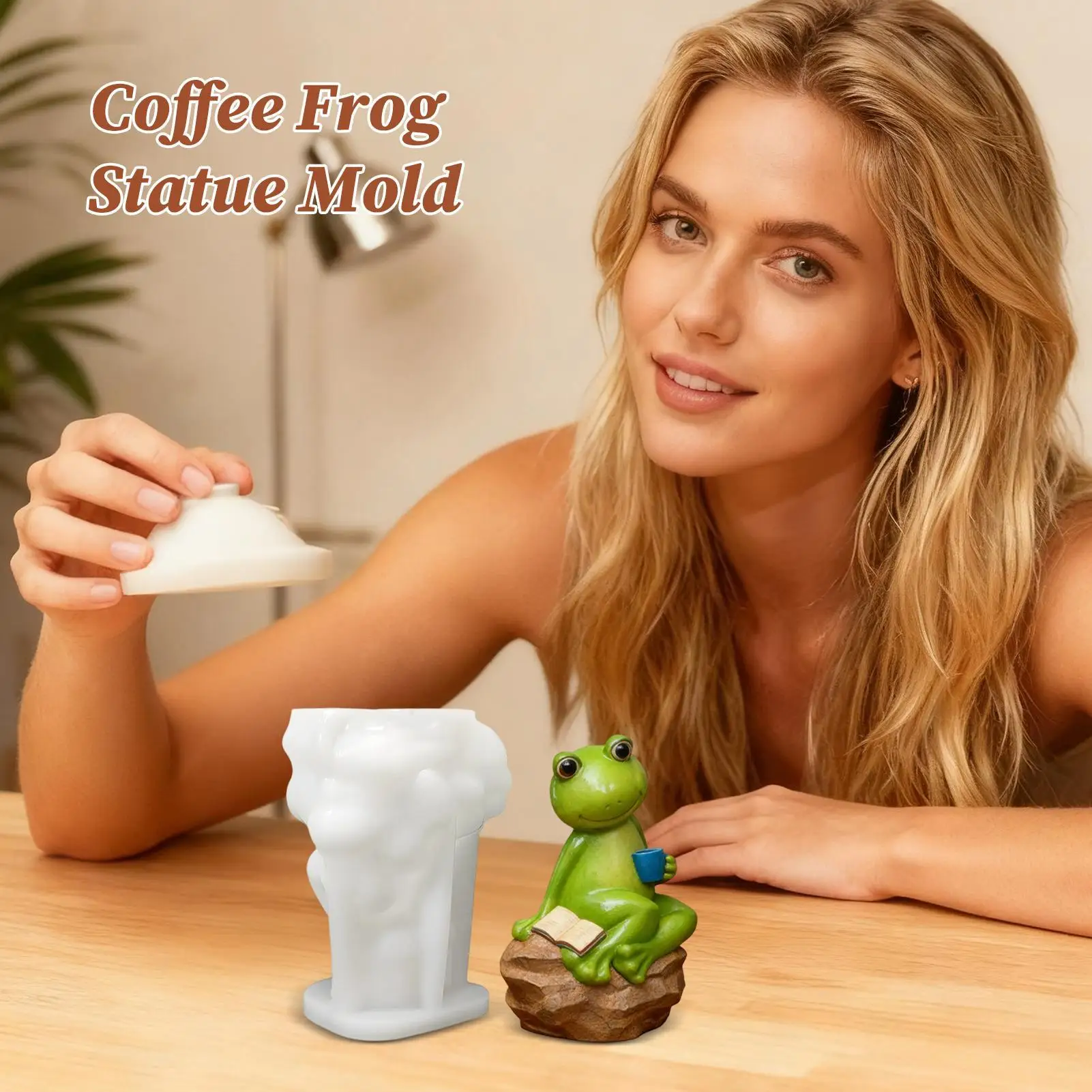 

Силиконовая форма в виде лягушки, антипригарная силиконовая форма для садового декора, фигурка животного, форма для литья из смолы для изготовления свечей из бетонной глины, открытый дом