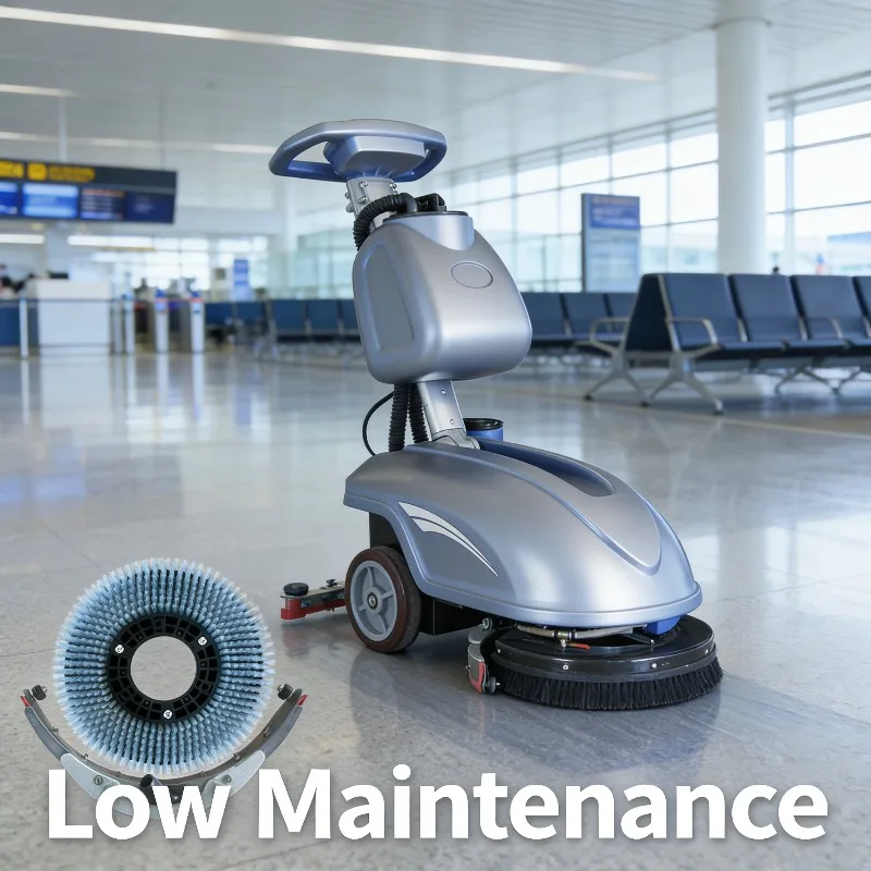 

Аккумуляторная поломоечная машина с ручным управлением, 24В, бак 15 галлонов, для коммерческого использования и уборки в розничных магазинах