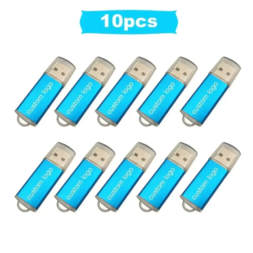 10PCS/LOT Custom Photo Metal Pendrive Key USB Flash Drive 2.0 4GB 8GB 32GB 64GB Storage Device Photo Stick good gifts Memory