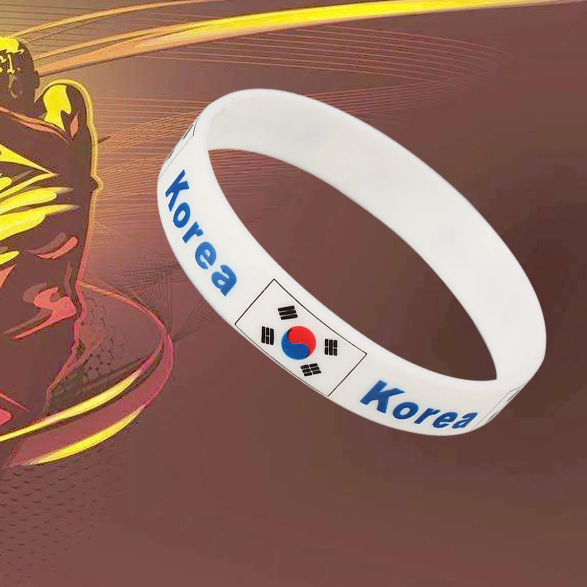 6PCS Silicone Country Flag Wristbands for Sports Fans – Soft, Comfortable & Stylish Football Match Accessories