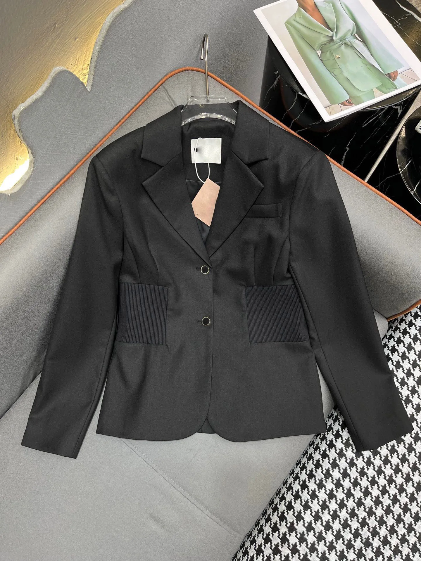 

2024 Women's Clothing Elegant jacket with ribbed waistband design Autumn Winter New No.18