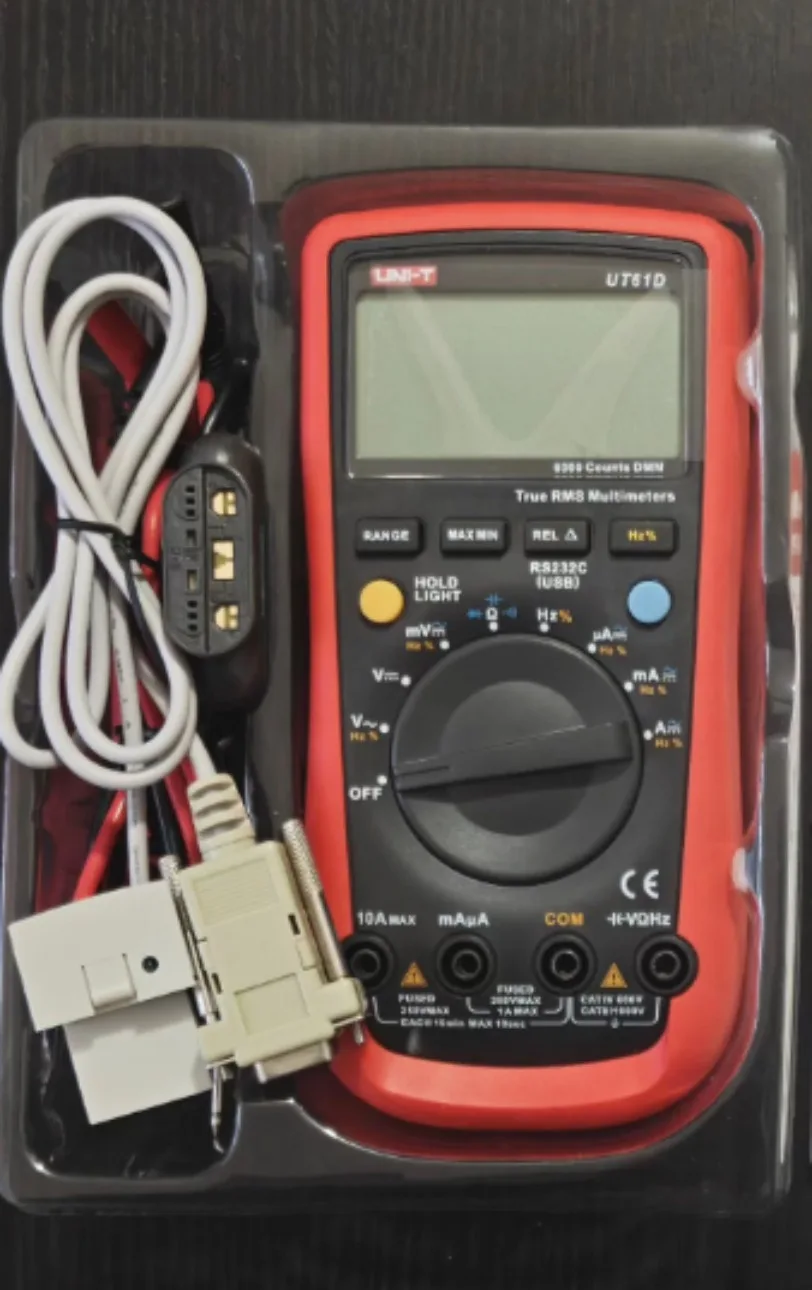 1pc UNI-T UT61D True RMS Count Auto Range Digital Multimeter AMP Ohm Freq Tester*SY