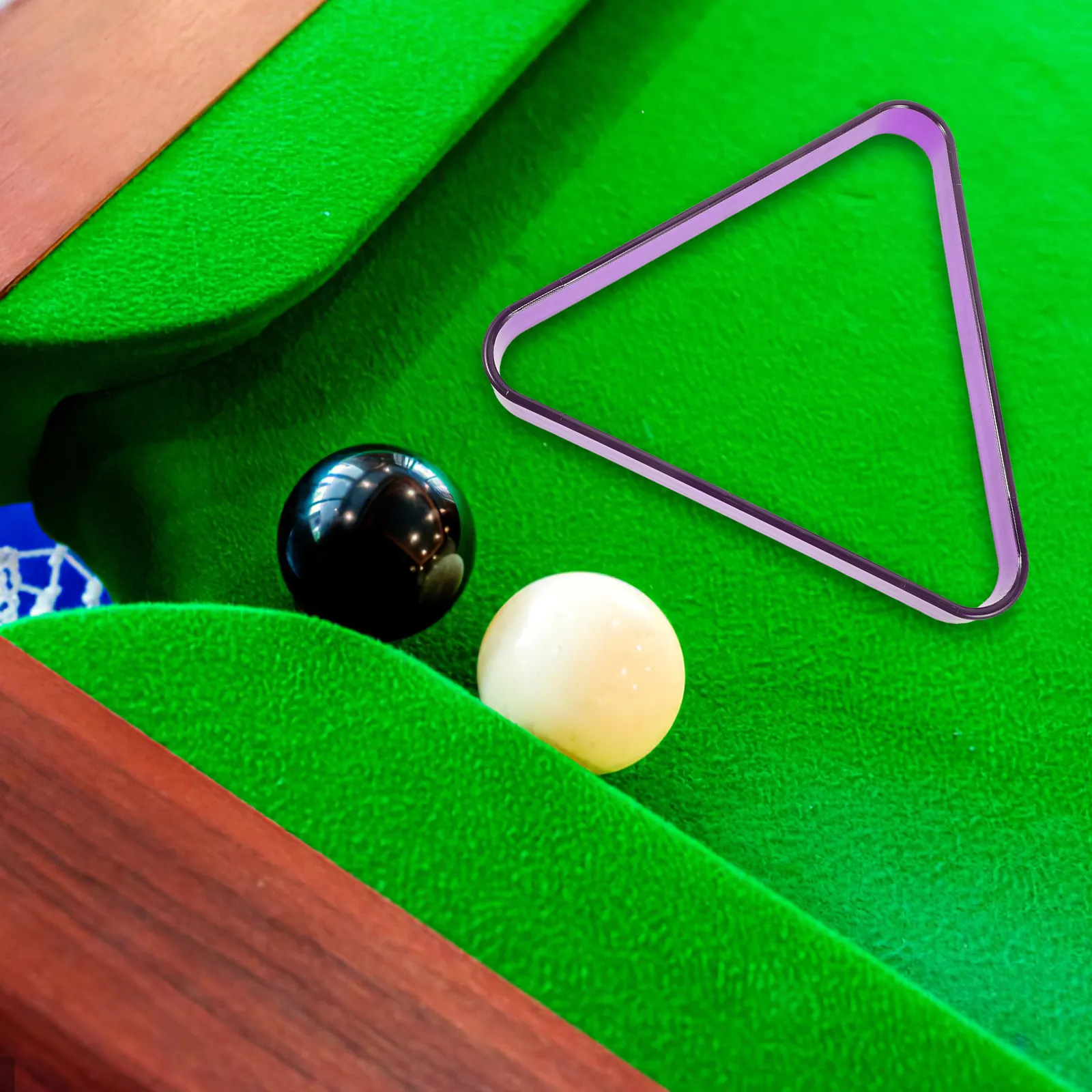 

Треугольная подставка для бильярдных шаров, мини-держатель для бильярда, пластиковая рамка для игры в снукер, устойчивая конструкция, аксессуар для настольных игр для взрослых