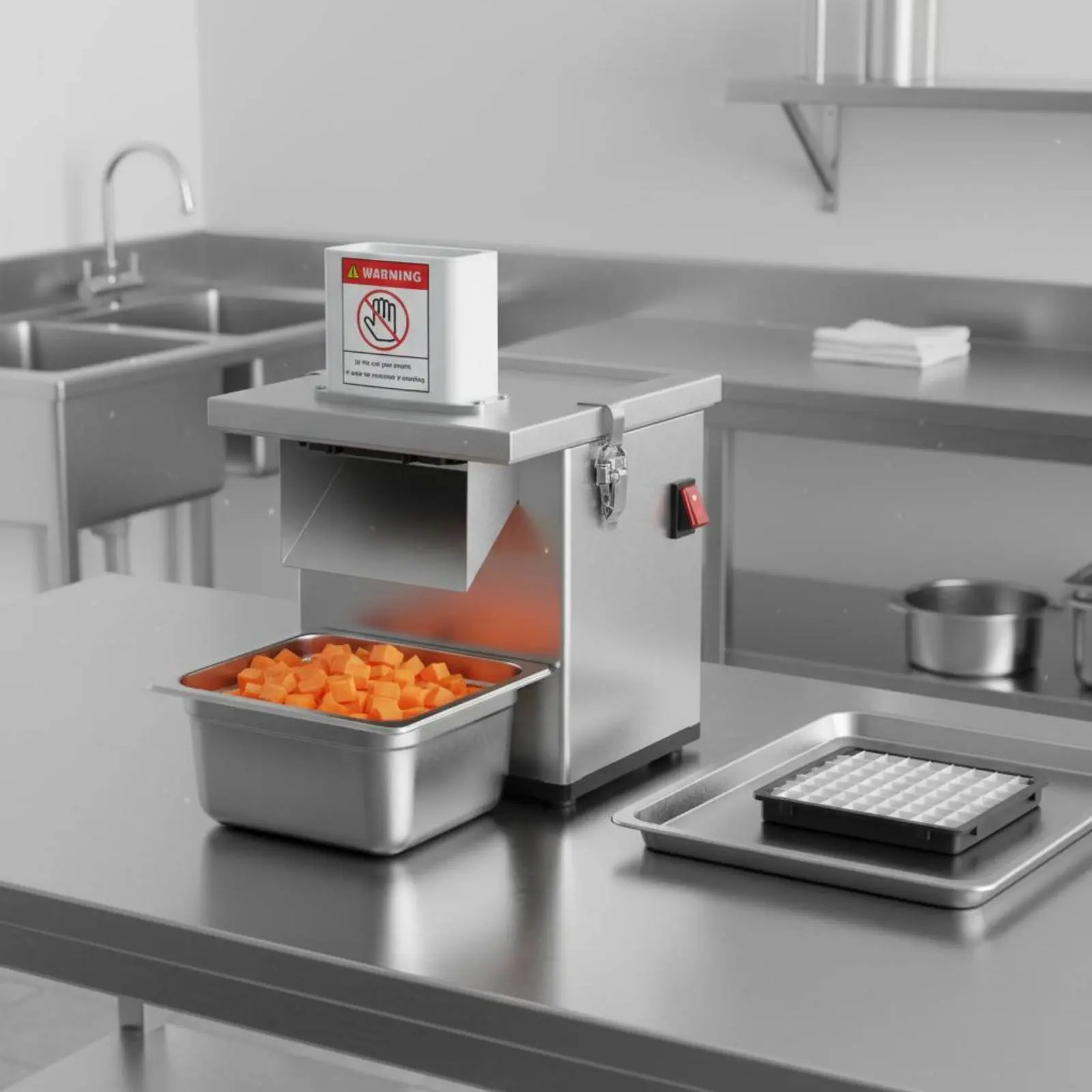 

Multifunctional Vegetable Cutter Single-Button Function Multifunctional Vegetable Cutter Professional Food Dicer Sturdy Duty