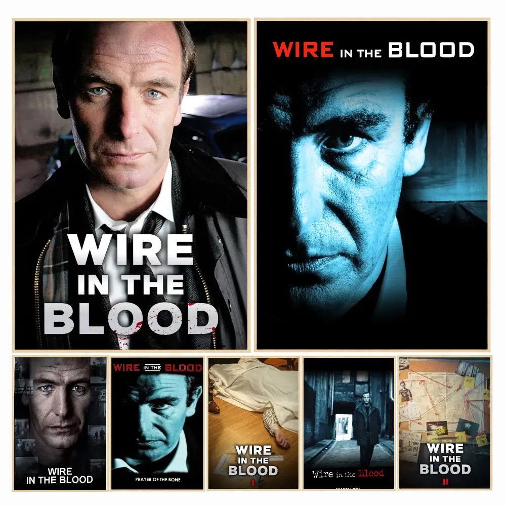 tv series W-Wire in the Blood-D Poster Decorative Wall Art Sticker for Cafe Office Bedroom and Living Room