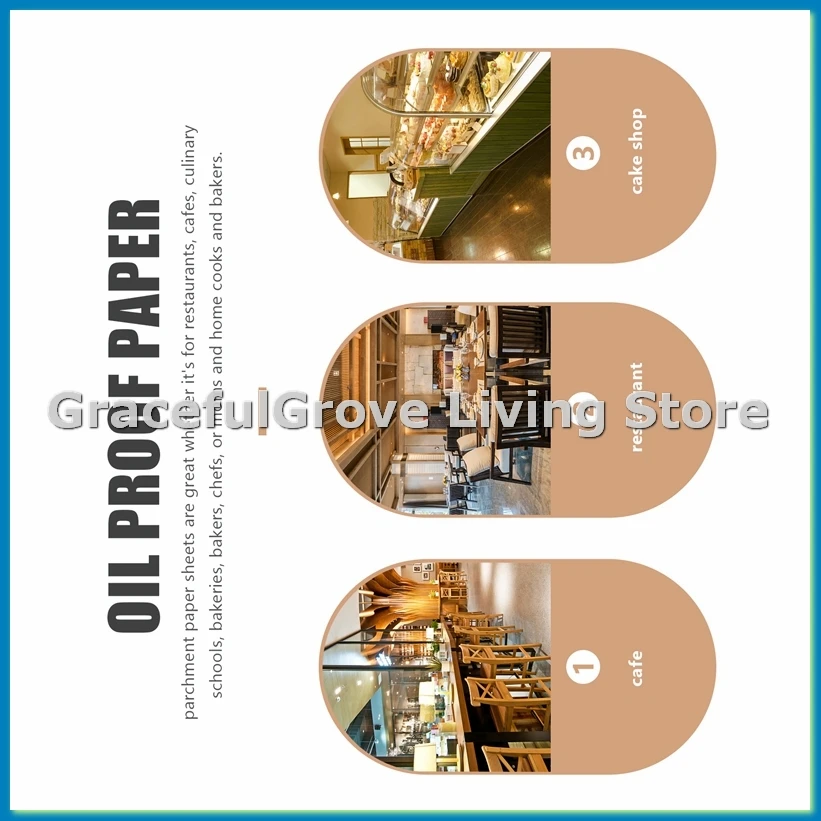 

500 шт. листы для выпечки неотбеленной пергаментной бумаги, дюймовый предварительно вырезанный пергамент для выпечки с антипригарным покрытием, идеально подходит для упаковки-ABFB