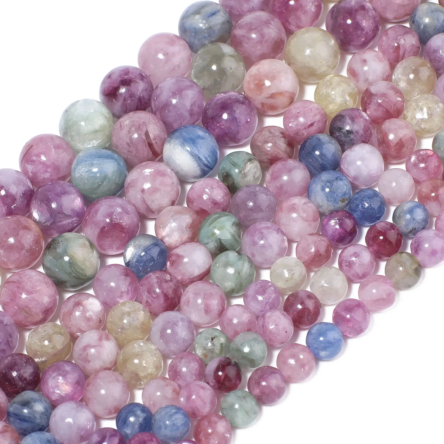 6/8/10mm AAA+ Natürliche Regenbogen-Glimmersteinperlen, runde Abstandsperlen für die Schmuckherstellung, DIY-Charms, Armbänder, Zubehör, 7,5'' – Detail 5