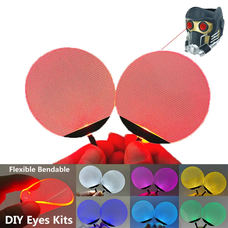 

Round Flexible Bendable Eyes Kits for Halloween DIY Masks Helmet Cosplay Eye Modified Accessories Diameter 58MM CR2032 Style