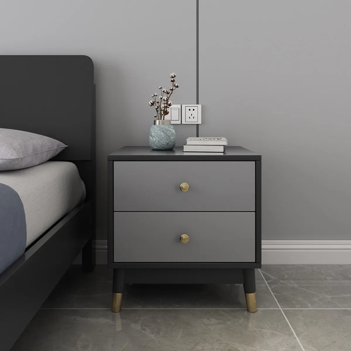 

'Fashion simple mobile bedside cabinet bedroom minimalist storage side cabinet modern european furniture