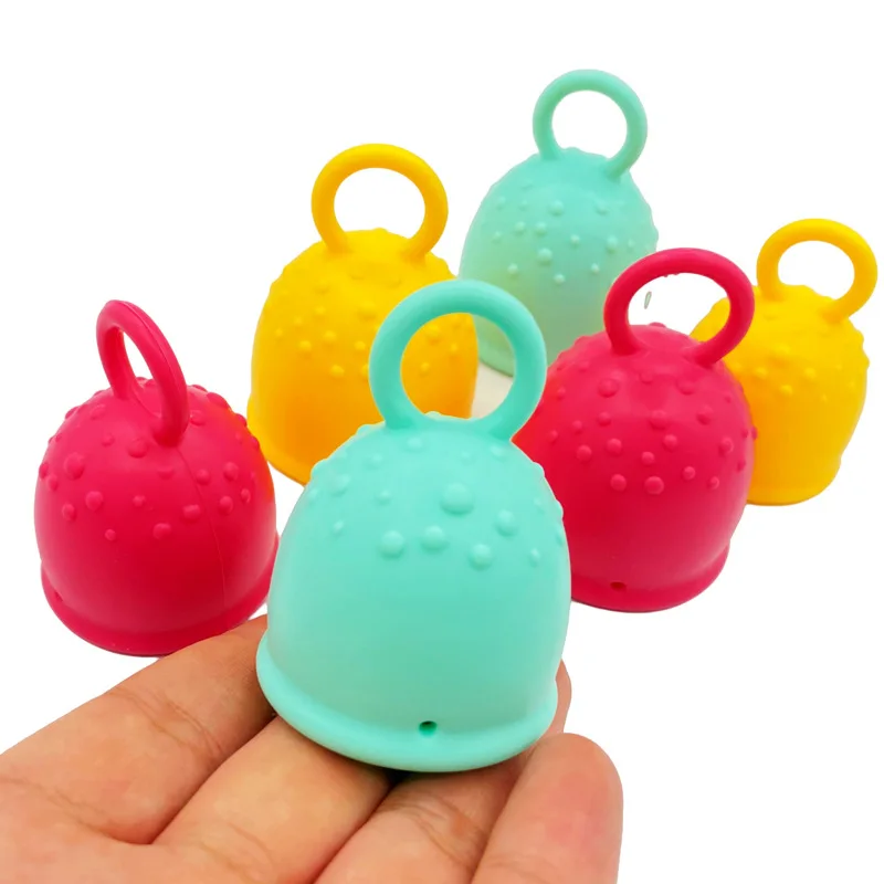 Pull Ring Menstrual Cup Vaginal Hygiene Care During Menstrual Period Female Medical Grade Silicone Physiological Cup Period Cup