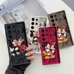 Disney Mickey Minnie Mouse Case for Samsung Galaxy S24 Ultra S22 Plus S20 FE S21 S23 Ultra S22 Ultra Coque Soft Cover