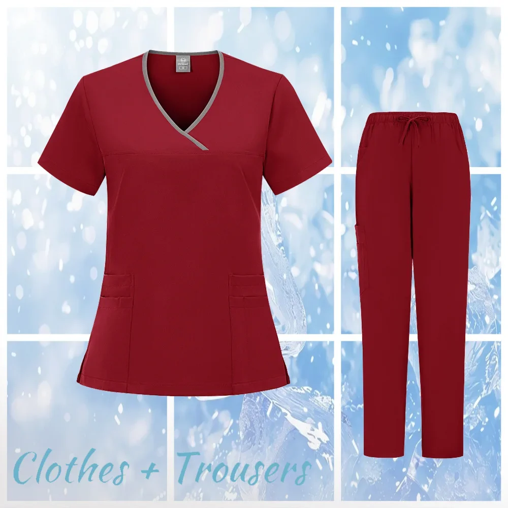 Uniforme de dentiste à manches courtes, résistant aux rides, sablage, UC, soins infirmiers, salon de beauté, clinique de pharmacie, ensemble chirurgical