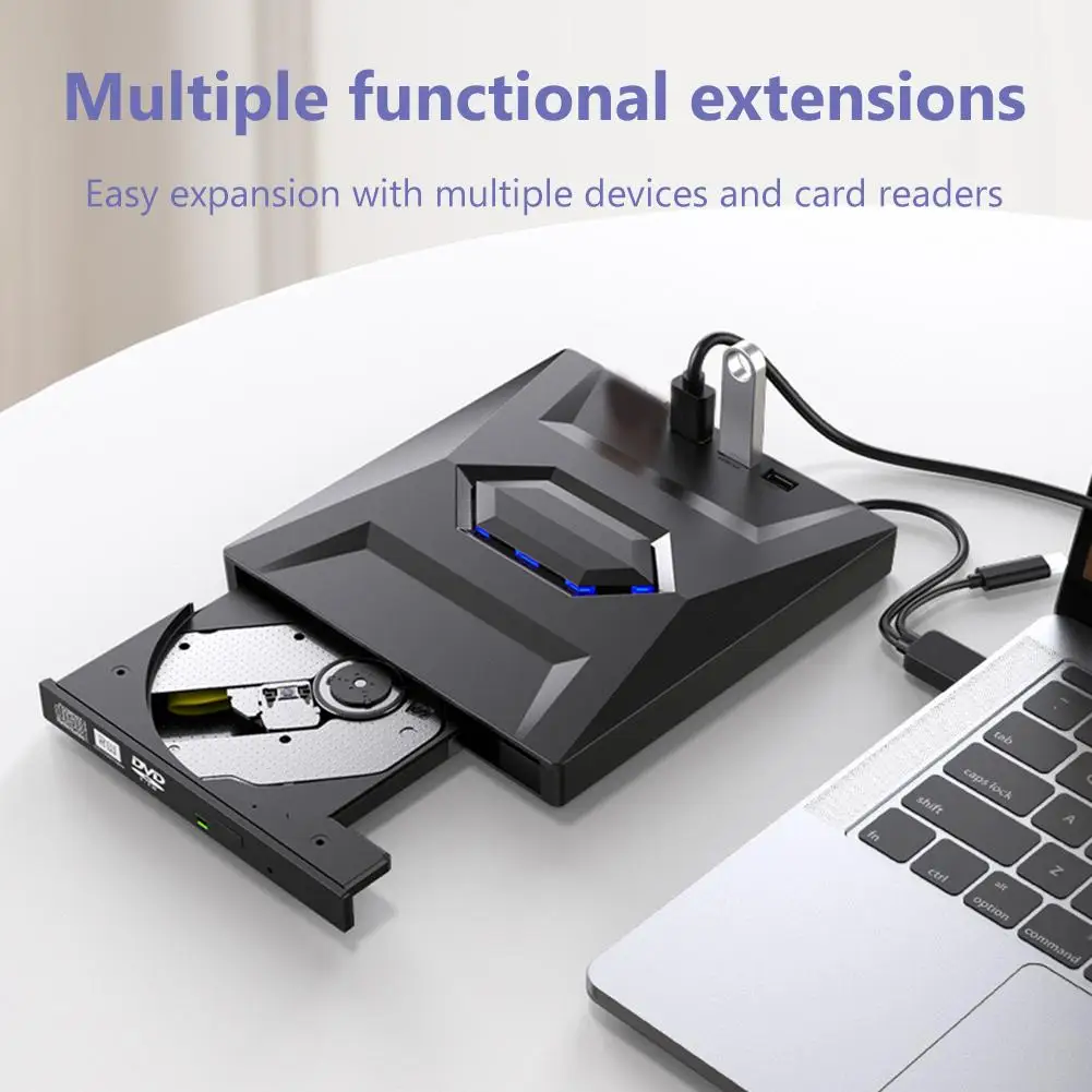 

Usb 3.0 Type-c External Optical Drive Cd Dvd Writer High-speed 5 In 1 Multi-functional Optical Drive For Laptop Drop shipping