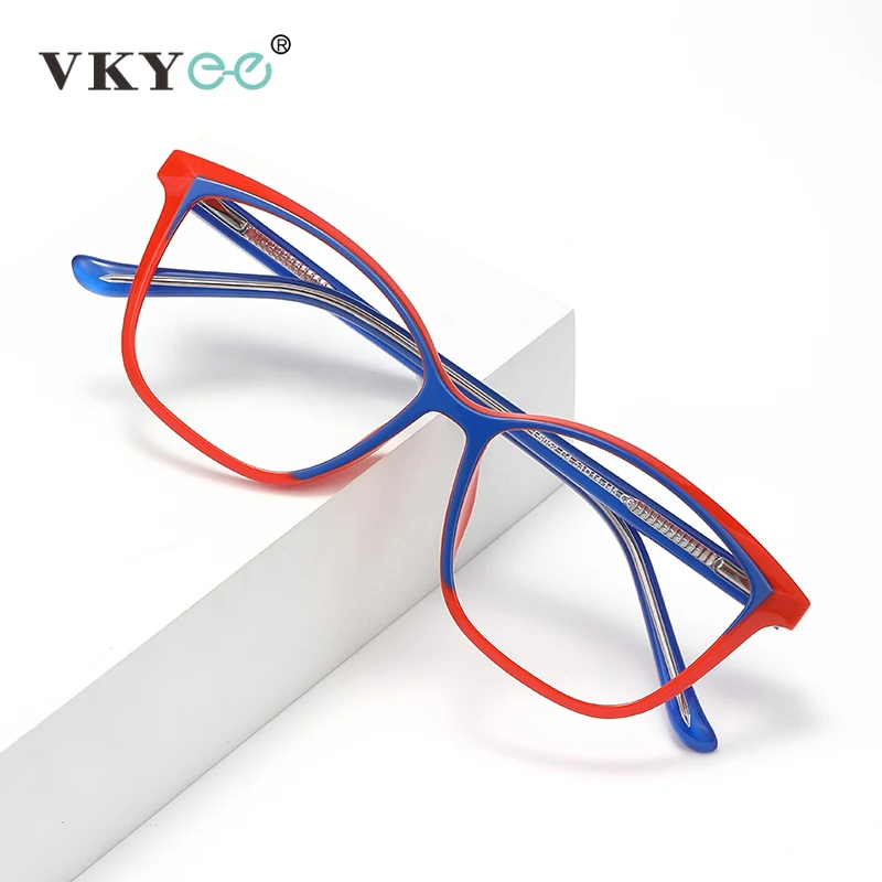 VICKY New Personalized Simple Geometric Fashion Design Ladies Reading Blue Light Glasses Customizable Prescription LS052