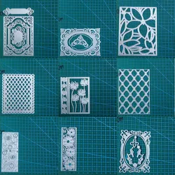Background frame flower metal cutting dies mold Scrapbooking paper craft knife mould blade punch template Embossing stencils