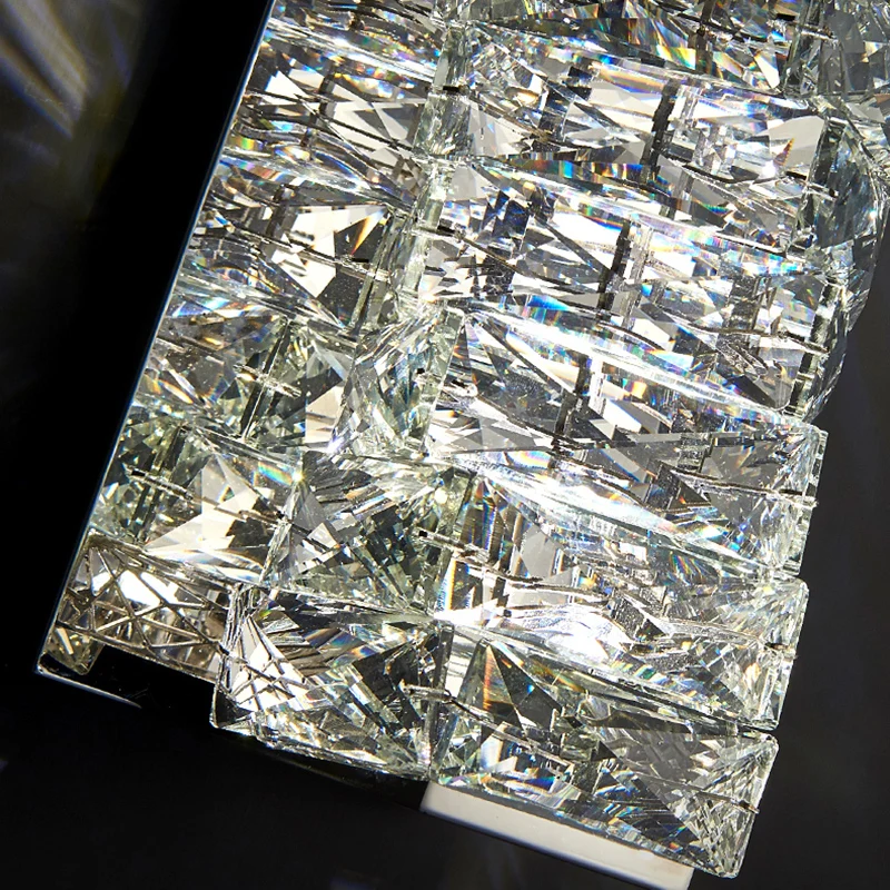 Lampade da parete moderne da comodino in cristallo di lusso per camera da letto, soggiorno, sala da pranzo, hotel