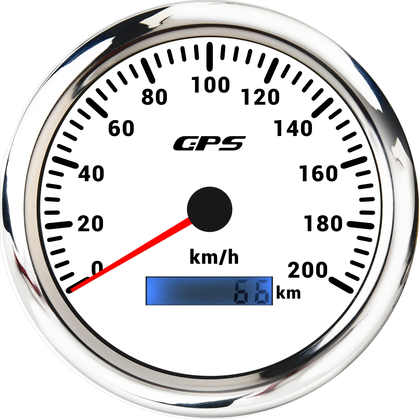 Benutzerdefinierte 7 Farbe LED Universal 110 MM GPS Tachoanzeige 60/80/120/200 KMH 80 MPH Geschwindigkeitsmesser Meter für Motorrad Marine Boot Auto – Detail 15