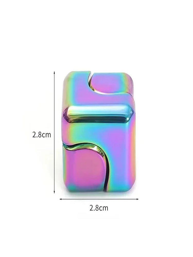Metall-Würfel-Spinner Fidget-Spielzeug 3D-Puzzle Gyro-Getriebe Sensorisches Anti-Stress-Linderungsspiel für Kinder und Erwachsene