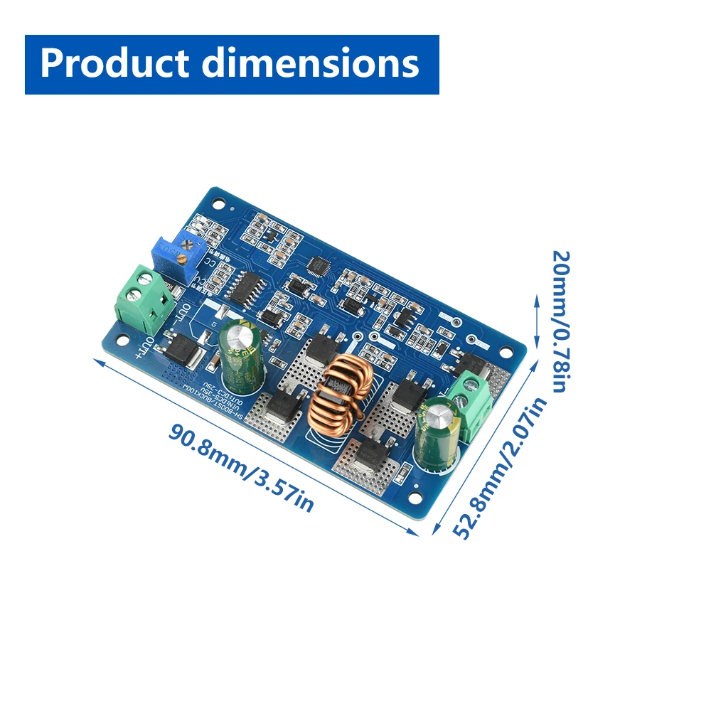 Modulo boost step down automatico DC 5-35V 10A Modulo buck di ricarica batteria a tensione e corrente costante ad alta potenza da 120 W