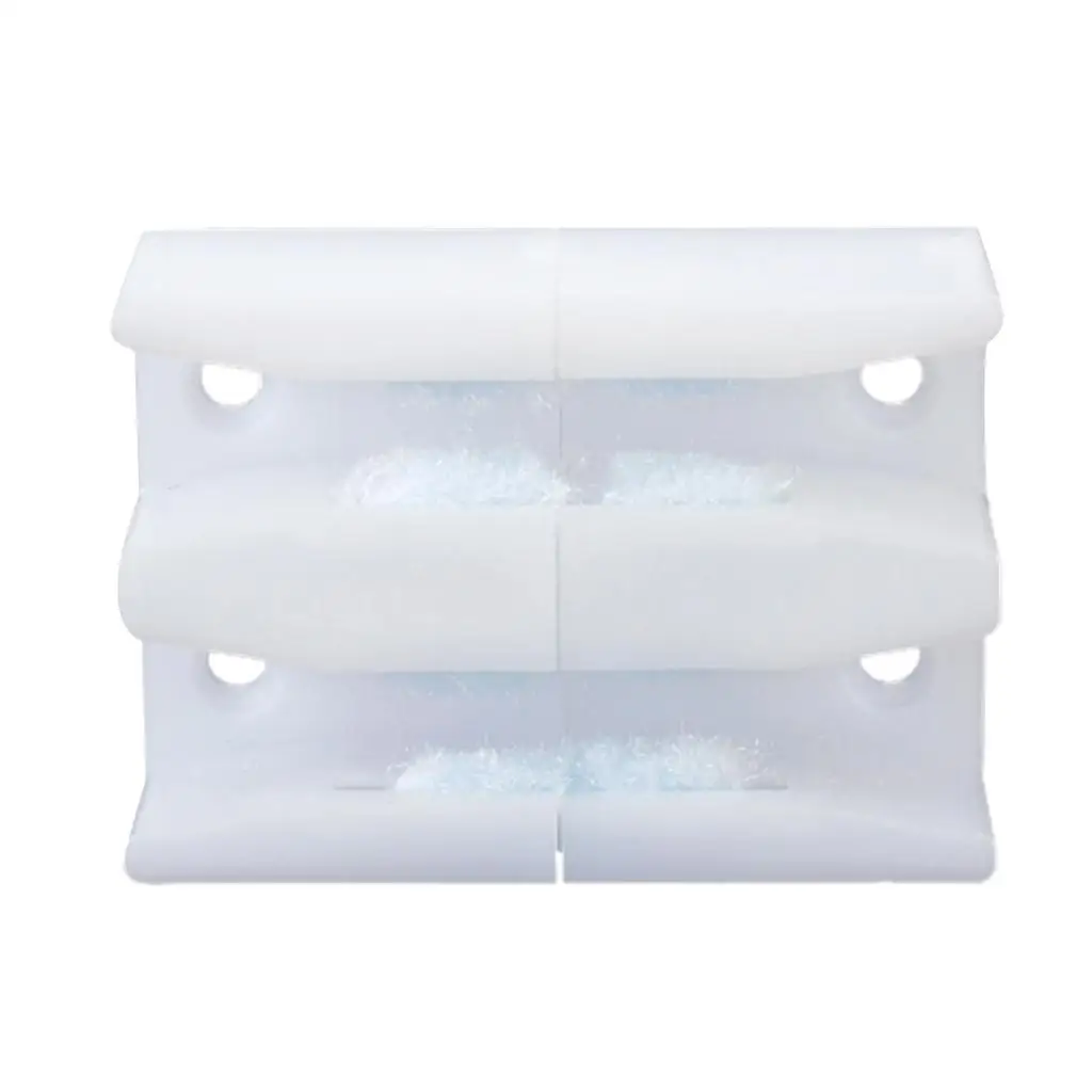 Shower Door Bottom Guide Plastic Sliding Track 1-4/5 Inch Wide Panel Fitting for Home Bathroom