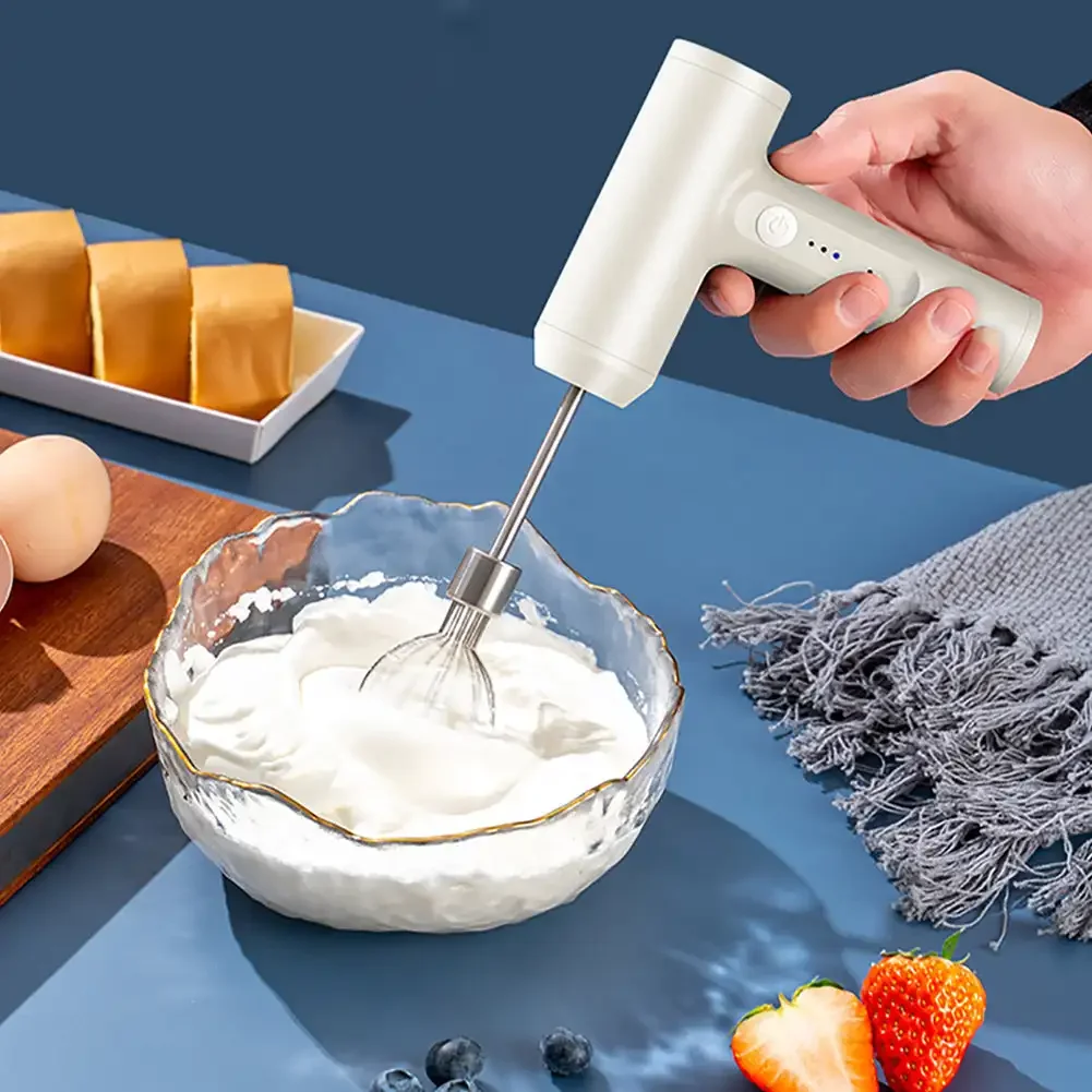 Wireless Electric Food Mixer Portable 3 Speeds Egg Beater Baking Dough Cake Cream Mixer Kitchen Tools Milk Foamer Frother