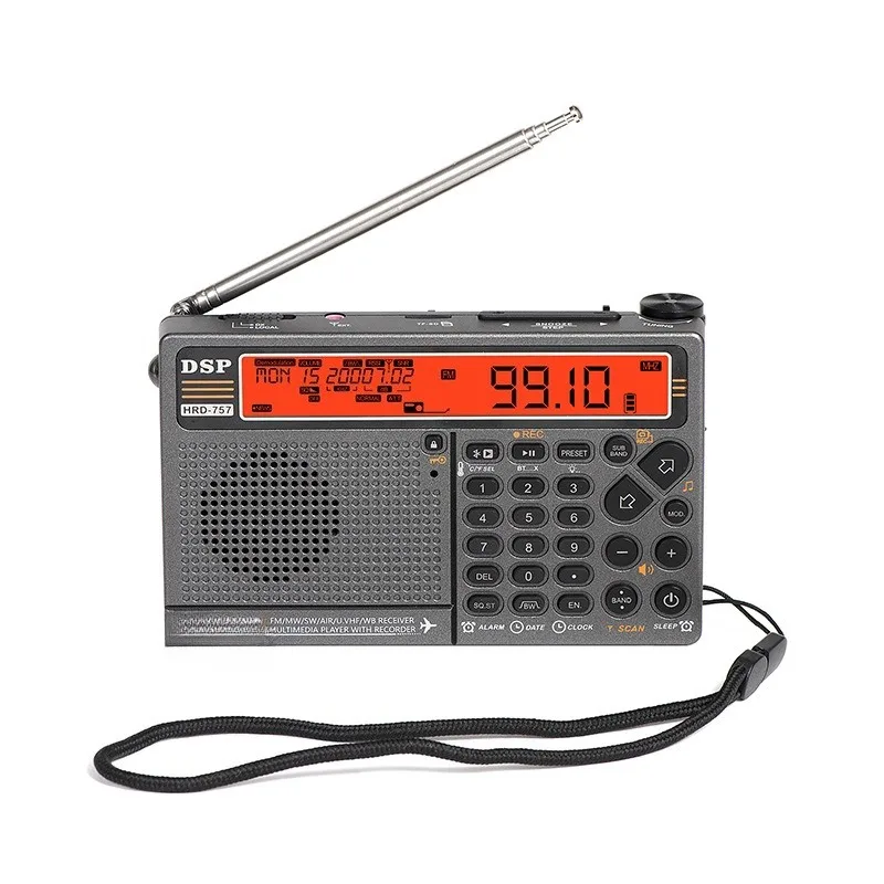 

High performance full band radio Bluetooth TF card APP intelligent remote control LED flashlight SOS alarm