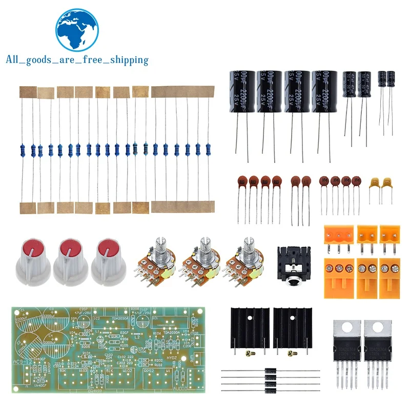 TZT 1/3pcs TDA2030A DIY Kit Electronic Amplifier Dual Channel Power Board DIY Kit for Arduino