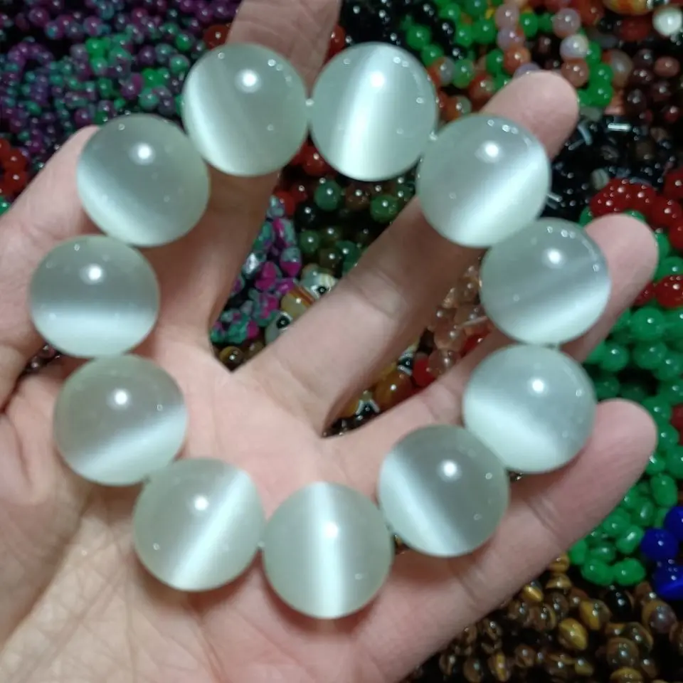 

Natural Colorful Opal 20mm Single Circle Bead Bracelet Fashion Jewelry For Men And Women Daily Wearing