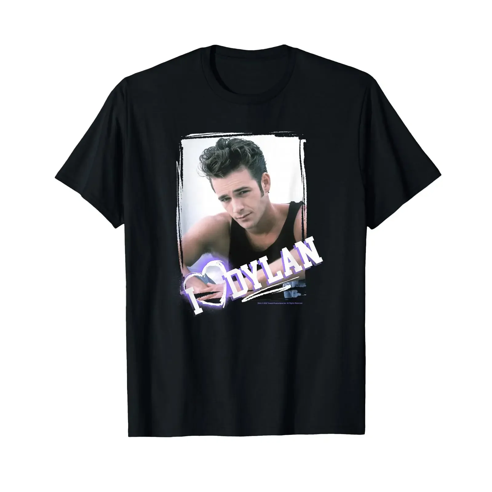 Beverly Hills 90210 I Heart Dylan Poster T Shirt vintage Washed homme Versatile Stylish Unisex fashion Casual Comfortable