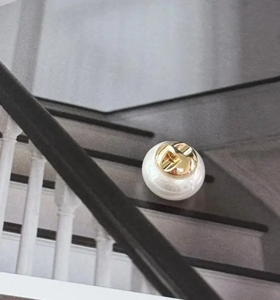 6 قطعة/الوحدة الحجم: 14 مللي متر أزرار معدنية لؤلؤية بيضاوية الشكل زر الموضة الملابس النسائية أسلوب بسيط لخياطة الملابس (KK-3753) #5