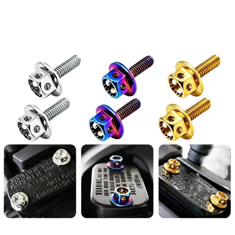Fluid Cap Bolt High Precision M4 x 12mm Full CNC Stainless for CLICK NMAX MIO PCX AEROX ADV Motorcycle Upgrade Accessories