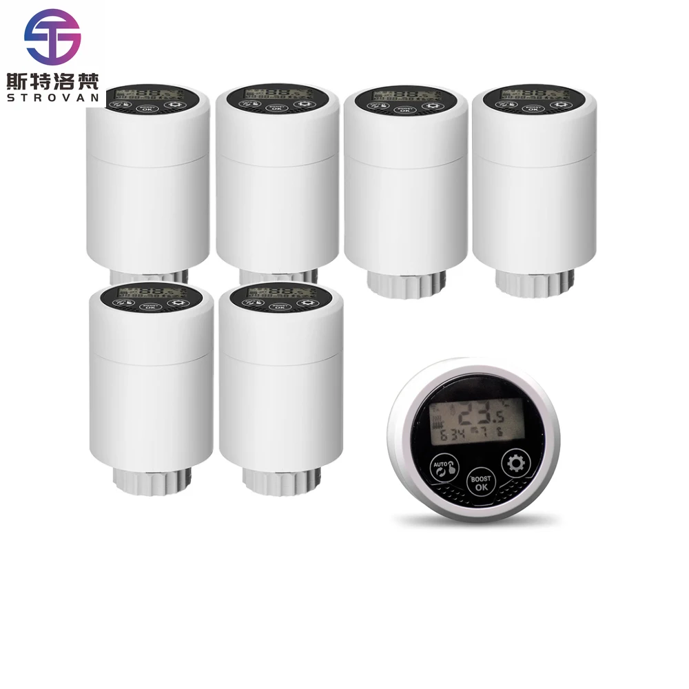 HY366  Thermostat Electric Zigbee Floor Heating Cable for Boiler M30*1.5 Trv Radiator Valve Programmable