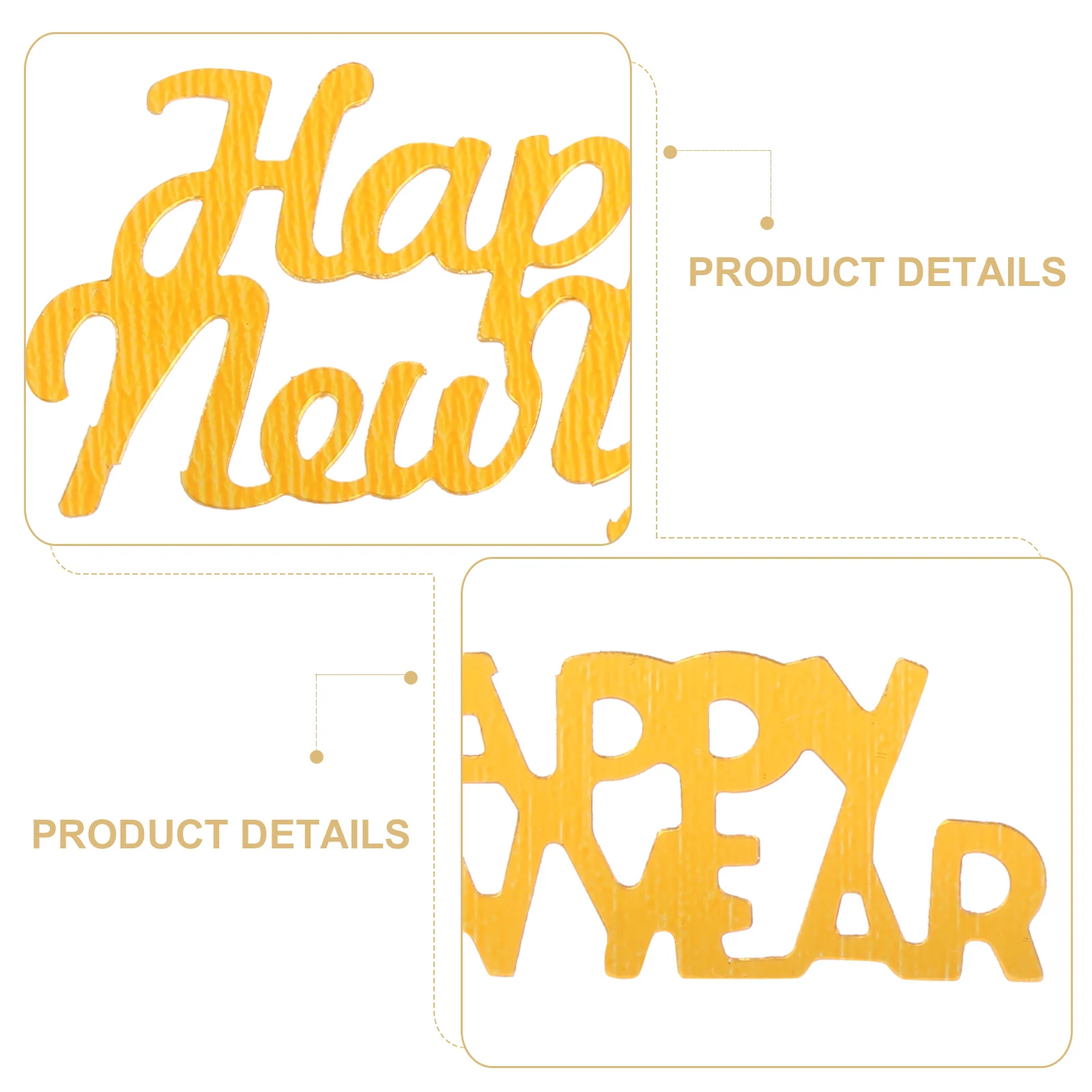 

4Packs New Year Confetti Golden Glitter Party Decoration Holiday Table Decor Festival Supplies Christmas Celebration