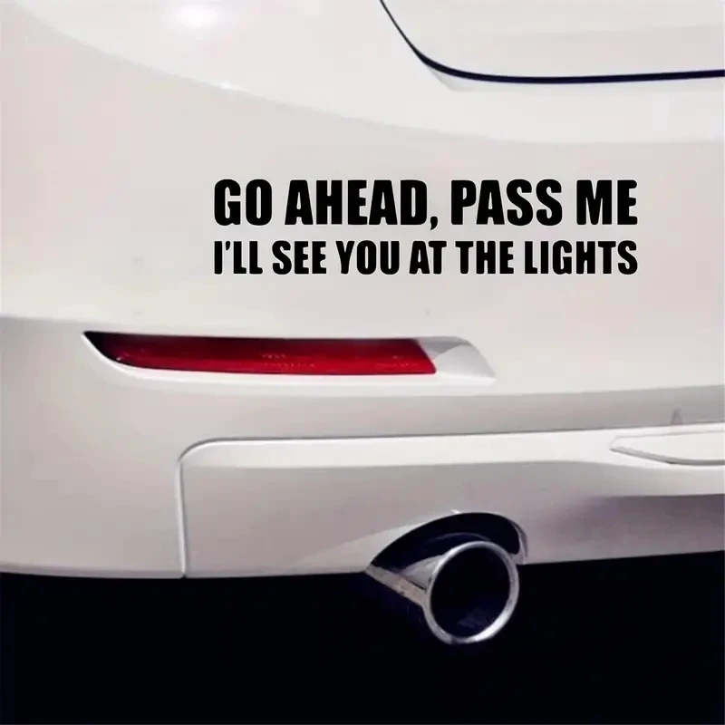 ملصق لاصق من الفينيل للسيارة ، ملصق مصد مضحك ، تفضل ، مرر لي