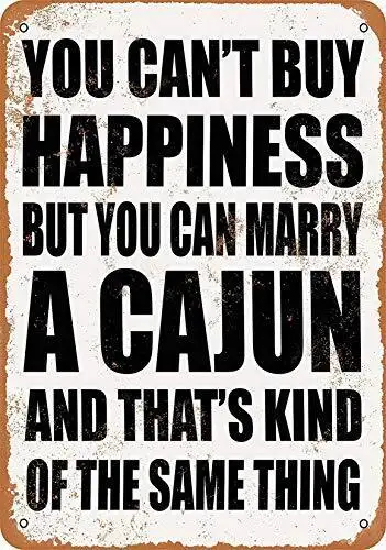 Vintage Tin Sign 8 x 12 Metal Sign - You Can't Buy Happiness BUT You