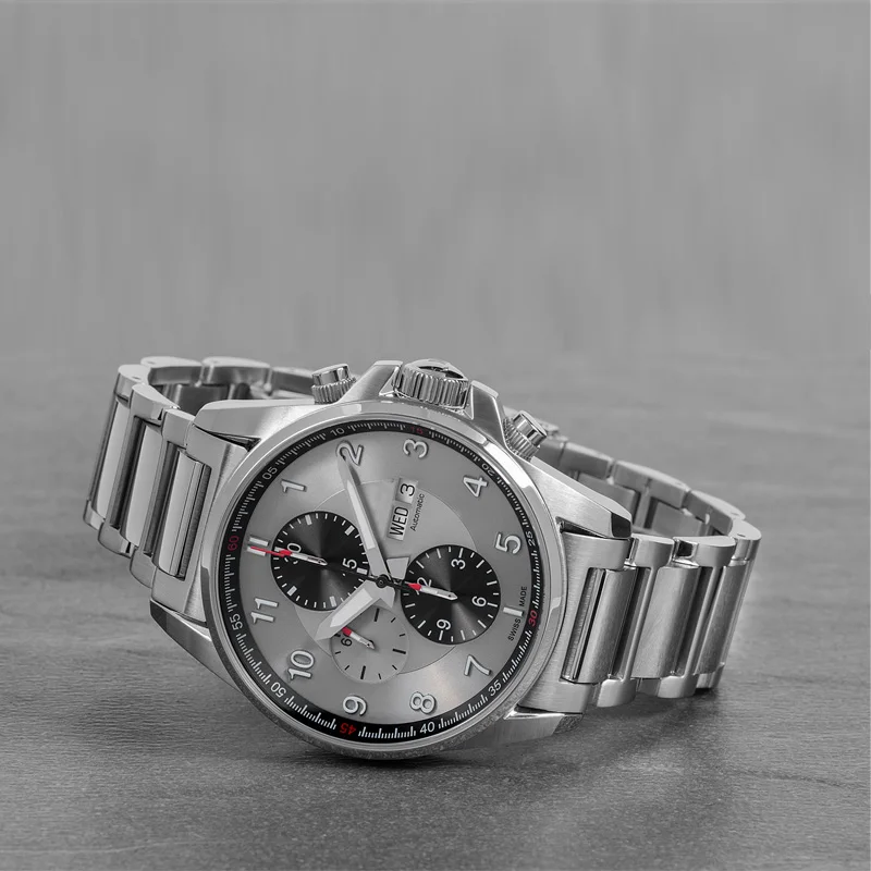 Relógio masculino de negócios multifuncional à prova d'água pulseira de aço inoxidável 7750 relógios mecânicos automáticos vidro safira