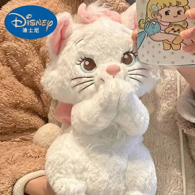 Disney Mary Cat Plush Doll Alistokat Cartoon Sleepy Face Mary Bow Soft Fill Plush Doll Home Decoration Decoration Decoration Toy