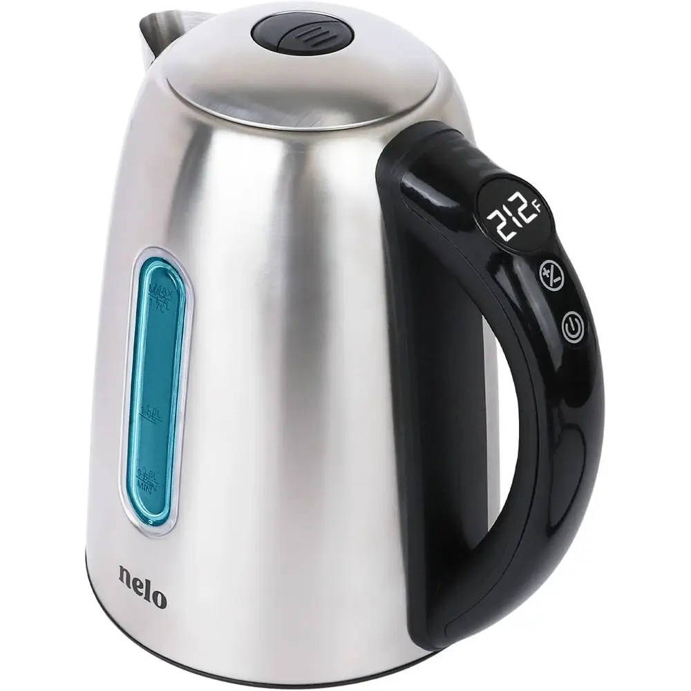 

1.7L Stainless Steel Digital Electric Kettle with 7-Temp Presets, LED Indicator, BPA-Free
