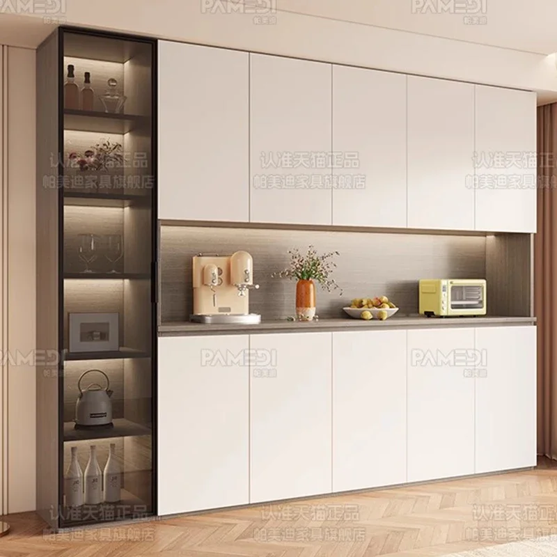 

//+Storage Shelves Bar Cabinet Restaurant Kitchen Luxury Wood Wine Cabinet Modern Multifunctional Estante Living Room Furniture